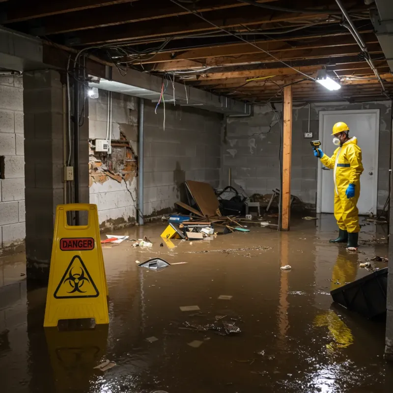 Flooded Basement Electrical Hazard in Tremont, PA Property